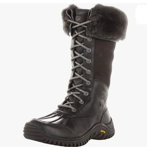UGG Adirondack Vibram Tall Snow Boot Brown Leather Waterproof eVent Size 9